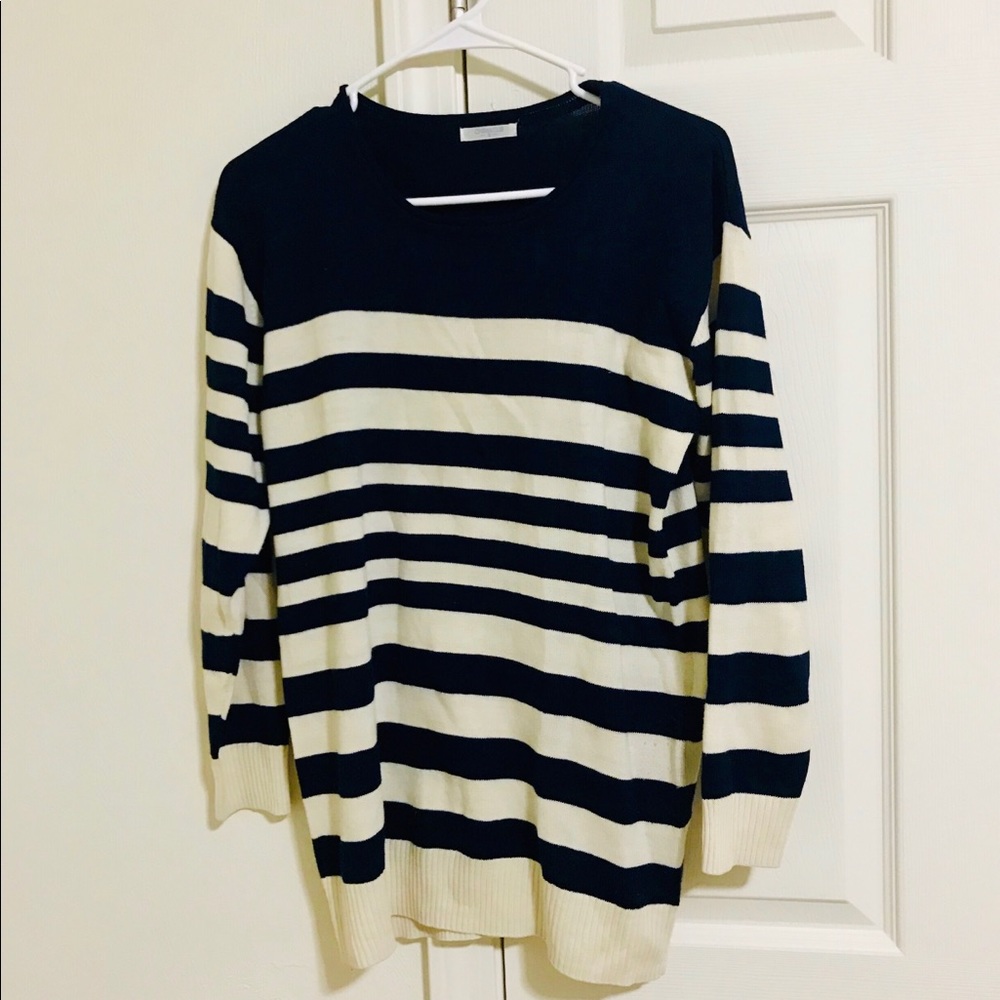 Navy and white Small striped sweater
